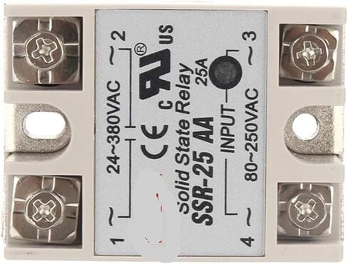 SSR -10AA 25AA 40AA AC Control AC SSR White Shell مرحلة واحدة مرحل الصلبة 24 ~ 380VAC إلى 80 ~ 250VAC 1PCS (25AA) in Saudi Arabia