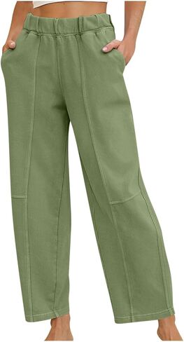 Women Wide Straight Leg Sweatpants Casual High Waist Joggers Athletic Sweat Lounge Pants with Pockets in Saudi Arabia