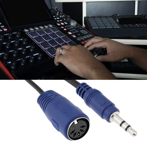 5 Pin MIDI Female to TRS 3.5mm Male Cable Compatible with Akai MPC Studio MPC Touch MPX8 SQ-1, Straight TRS in Saudi Arabia