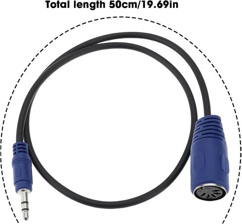 5 Pin MIDI Female to TRS 3.5mm Male Cable Compatible with Akai MPC Studio MPC Touch MPX8 SQ-1, Straight TRS in Saudi Arabia
