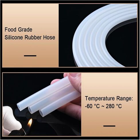 Clear Transparent Silicone Rubber Hose Pipe Tube 5M Food Grade 4 5 6 7 8 9 10 11mm Out Diameter Flexible Silicone Tube(ID3mm X OD5mm) in Kuwait