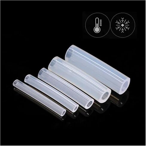 1M Silicone Rubber Hose Transparent Flexible Silicone Tube Diameter 1 2 4 5 6 7 8 9 10 11 12 14 16 18 20 30 50mm Tube(1 Meter_ID 8MM X 11MM OD) in Kuwait