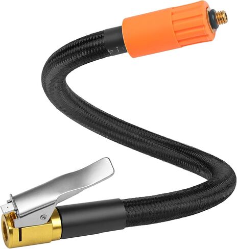 Tire inflator hose adapter Locking Tire Chuck with Rubber Hose, 14'' Tire Inflator Extension Tube Tyre Pump, Clip on Tire Inflator Hose Adapter, Quick Inflation Chuck Adapter Hose for Tire Connect in Saudi Arabia