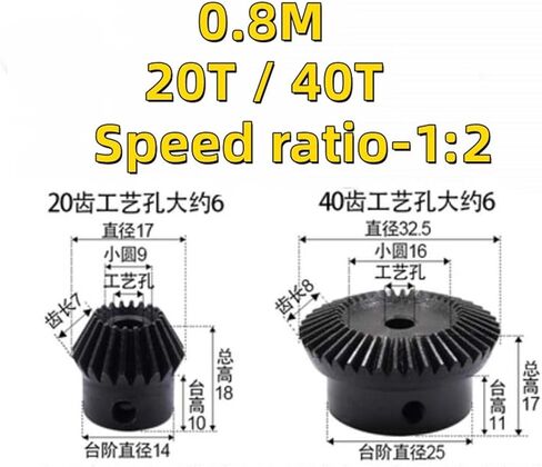ترس محرك المحرك الصلب 20/40T 20/120T 20/140T 20/160T نسبة السرعة 1: 2 1: 6 1: 7 1: 8 ترس المظلة الدقيقة (الحجم: 20T-140T) in Kuwait