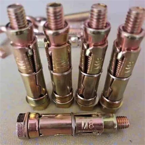 M6 M8 M10 M12 Carbon Steel Concrete Walls Expansion Shield Anchor with Hex Bolt for Ground Lock Installation Fastener for Concrete and Drywall(M8 20pcs) in Kuwait