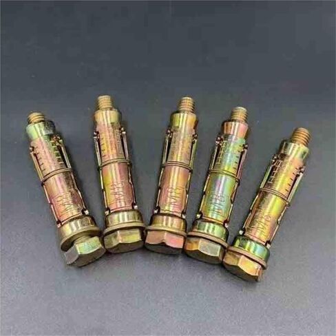 M6 M8 M10 M12 Carbon Steel Concrete Walls Expansion Shield Anchor with Hex Bolt for Ground Lock Installation Fastener for Concrete and Drywall(M8 20pcs) in Kuwait
