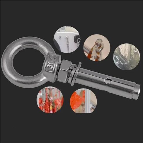 M20 20mm Concrete Sleeve Anchors Lifting Eye Expansion Bolts 304 Stainless Steel for Concrete and Drywall(M20X250mm-10pcs) in Saudi Arabia