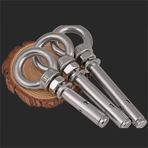 M20 20mm Concrete Sleeve Anchors Lifting Eye Expansion Bolts 304 Stainless Steel for Concrete and Drywall(M20X250mm-10pcs) in Saudi Arabia