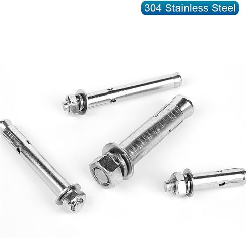 External Hex Expansion Bolt M6 M8 304 Stainless Steel Expansion Screw Bolts Sleeve Anchor for Concrete for Concrete and Drywall(100mm,M8 1pc) in Kuwait
