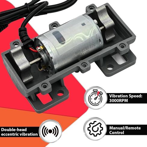 12V DC Motor 3800rpm Strong Vibration Motor Mini Rotary Speed Vibrating Industry Motor for Electric Massage Bed Chair with Adjustable Speed Power Adapter in Saudi Arabia