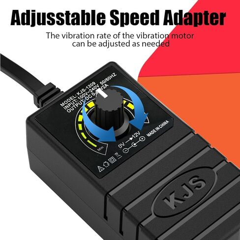12V DC Motor 3800rpm Strong Vibration Motor Mini Rotary Speed Vibrating Industry Motor for Electric Massage Bed Chair with Adjustable Speed Power Adapter in Saudi Arabia