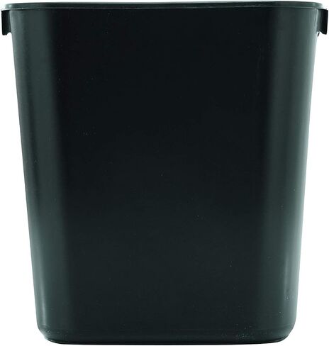 Rubbermaid Commercial 295500BK Deskside Plastic Wastebasket, Rectangular, 3 1/2 gal, Black in Saudi Arabia