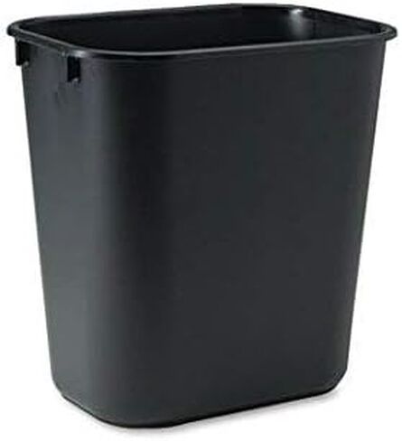 Rubbermaid Commercial 295500BK Deskside Plastic Wastebasket, Rectangular, 3 1/2 gal, Black in Saudi Arabia