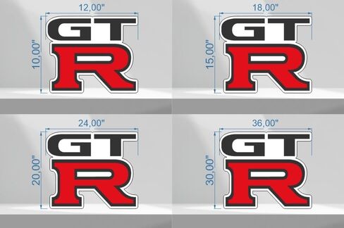 GTR Logo LED Neon Light Sign with USB Powered Dimmable Feature – Sport Car Wall Decor for Garage, Man Cave, Car-Themed Room, Service Area or Auto Display (12x10 inches) in Saudi Arabia