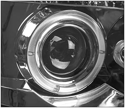 Dual Halo LED Projector Headlights Headlamps Lamps Black For 2004-2012 Nissan Titan / 2004-2007 Armada in Kuwait