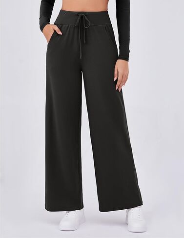 Arolina Women's Wide Leg Pants Casual High Waist Drawstring Palazzo Pants Flowy Drapey Lounge Sweatpants with Pockets in Kuwait