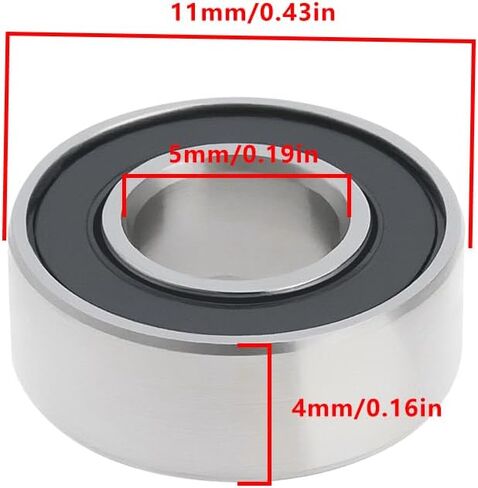 The Lord of the Tools 20 Pieces MR115-2RS Deep Groove Ball Bearing 5x11x4mm Compatible with Kyosho Compatible with Axial in Saudi Arabia
