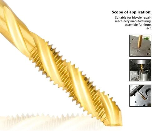 HSS Steel Screw Tap M2-M14 Spiral Drill Metric Thread Tap Set HSS Screw Tap Drill Bits Hand Tools(1pc M7x1.0) in Saudi Arabia