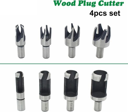 4PCS Wood Plug Set Woodworking Cutting Tool Wood Drill Bit Claw Cork Drill for Wood 5/8 1/2 3/8 1/4(Type 1) in Saudi Arabia