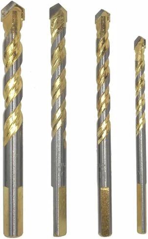 4Pcs 6 8 10 12mm Multi-Functional Glass Drill Bit Triangle Bits for Ceramic Tile Concrete Brick Metal Stainless Steel Wood in Saudi Arabia