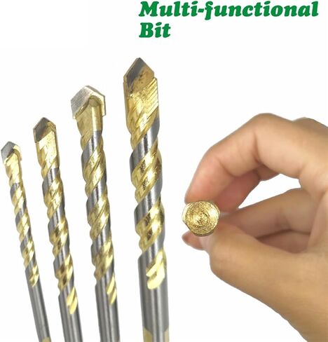 4Pcs 6 8 10 12mm Multi-Functional Glass Drill Bit Triangle Bits for Ceramic Tile Concrete Brick Metal Stainless Steel Wood in Saudi Arabia