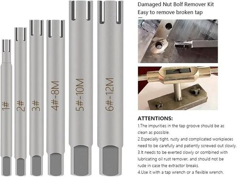 Screw Tap Extractor M3 M4 M5 M6 M8 M10 M12 M14 M16 M20 M22 Broken Screw Tap Remover Tool Wrench Set Drill Bit 1Pcs(M3) in Saudi Arabia