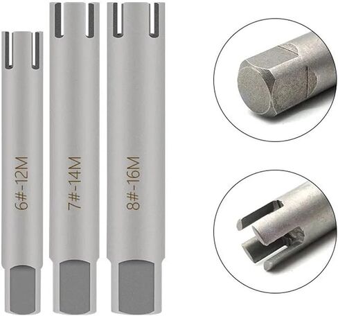 Screw Tap Extractor M3 M4 M5 M6 M8 M10 M12 M14 M16 M20 M22 Broken Screw Tap Remover Tool Wrench Set Drill Bit 1Pcs(M3) in Saudi Arabia