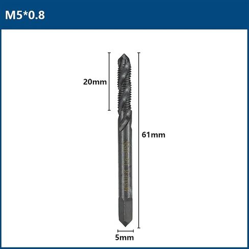 HSS Thread TAP M3 M4 M5 M6 M8 M10 Metric Spiral Machine TAP Metric Threating Tool Tool Tap Drill Bit 1PCS (M6x1.0) in Saudi Arabia