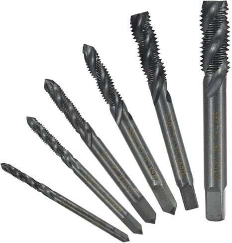 HSS Thread TAP M3 M4 M5 M6 M8 M10 Metric Spiral Machine TAP Metric Threating Tool Tool Tap Drill Bit 1PCS (M6x1.0) in Saudi Arabia