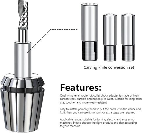 1pcs محول كوليت 8mm 9.5mm 10mm 12mm bit collet chuck محول لملحقات الماكينة (من 8 مم إلى 6 مم) in Saudi Arabia