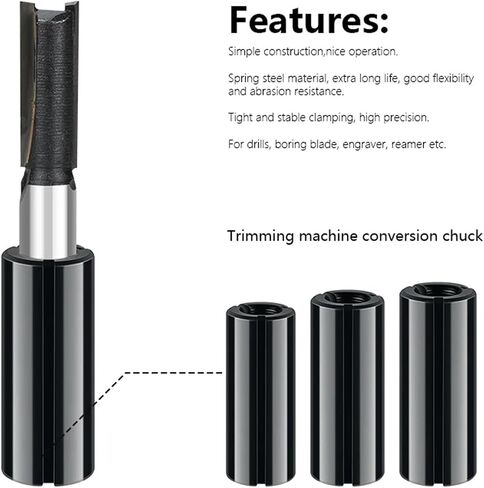 1pcs محول كوليت 8mm 9.5mm 10mm 12mm bit collet chuck محول لملحقات الماكينة (من 8 مم إلى 6 مم) in Saudi Arabia