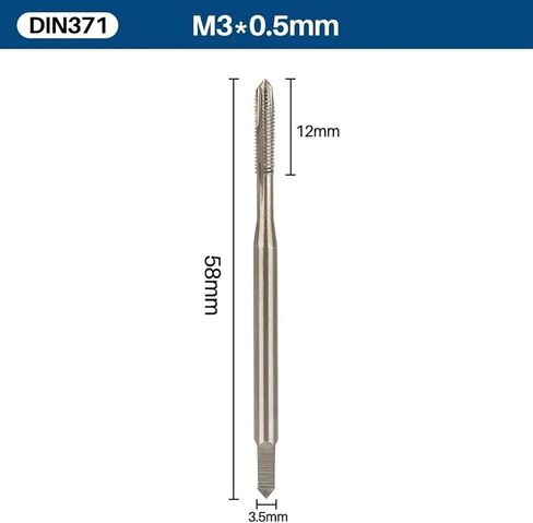 HSS Machine Thread Tap M3-M14 DIN371 Screw Tap Thread with Reinforced Shank Hand Tools 1Pcs(M10X1.5) in Saudi Arabia
