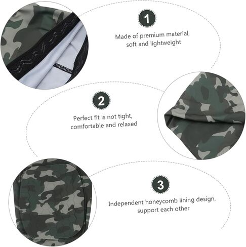 2pcs Elastic Honeycomb Brace Leg Sleeve Sports Knee Pads Protector Support Brace for Running Calf Compression Suitable for Basketball Football Tennis Walking Camouflage Long in Saudi Arabia