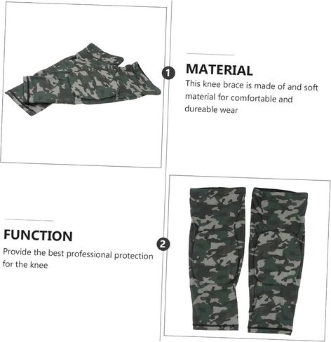 2pcs Elastic Honeycomb Brace Leg Sleeve Sports Knee Pads Protector Support Brace for Running Calf Compression Suitable for Basketball Football Tennis Walking Camouflage Long in Saudi Arabia