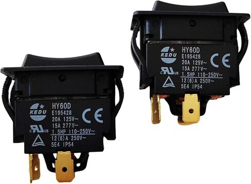 2PCS HY60D KEDU 20A 125VAC RET-EXT 4PIN (ON) -OFF- (ON) SWITCHBUTTON in Saudi Arabia