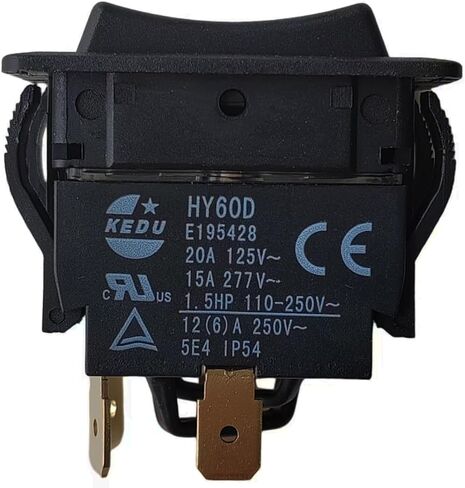 2PCS HY60D KEDU 20A 125VAC RET-EXT 4PIN (ON) -OFF- (ON) SWITCHBUTTON in Saudi Arabia