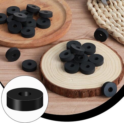 25 PCS Thick Rubber Washers, Rubber Spacer 3/4 Inch OD x 1/4 ID x 1/4 Inch Thickness Black Flat Washers Anti-Noise Round Spacers Black Grommet Flat Washer Thick Bushing Spacer for Car Accessories in Saudi Arabia