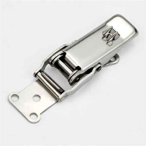 Stainless Steel Buckle Snap Hasp Cabinet Luggage Closure Spring Loaded Toggle Tie DIY Metal Buckles Lock Fasteners Tools 1Pcs(Iron Galvanization) in Saudi Arabia