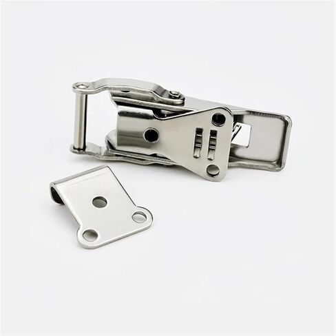 Stainless Steel Buckle Snap Hasp Cabinet Luggage Closure Spring Loaded Toggle Tie DIY Metal Buckles Lock Fasteners Tools 1Pcs(Iron Galvanization) in Saudi Arabia