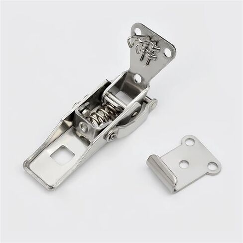 Stainless Steel Buckle Snap Hasp Cabinet Luggage Closure Spring Loaded Toggle Tie DIY Metal Buckles Lock Fasteners Tools 1Pcs(Iron Galvanization) in Saudi Arabia