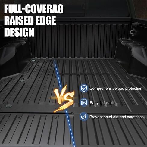 سانتا كروز سرير سرير حصيرة متوافقة مع 2022-2025 Hyundai Santa Cruz 4.3ft - مخصص TPE حصيرة شحن ثقيلة - جميع سانتا كروز سرير الملحقات (حصيرة السرير+الباب الخلفي) in Kuwait