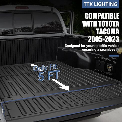 سانتا كروز سرير سرير حصيرة متوافقة مع 2022-2025 Hyundai Santa Cruz 4.3ft - مخصص TPE حصيرة شحن ثقيلة - جميع سانتا كروز سرير الملحقات (حصيرة السرير+الباب الخلفي) in Kuwait