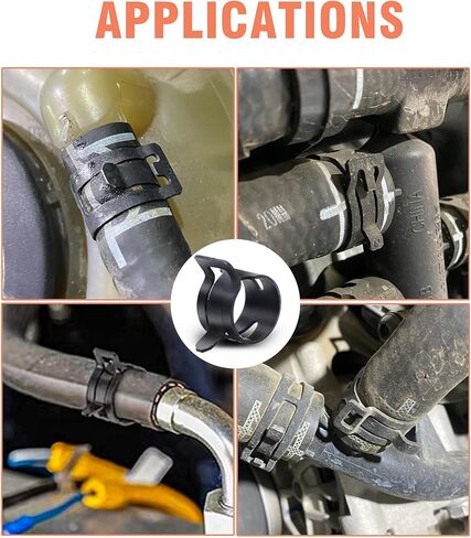 75Pcs 19-38mm Spring Hose Clamp Kit with Plier Spring Clip Fuel Line Silicone Vacuum Pipe Clamp in Kuwait