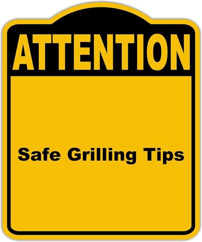 نصائح شواء آمنة الانتباه الصفراء السوداء الألومنيوم المركب 15 × 18 بوصة in Kuwait