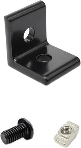 10pcs بثق الألومنيوم 2020 قوس زاوية الألومنيوم مع 20pcs m5 t مسامير صامدة للفتحة ل R/v Slot Rail 2020 t Slot in Saudi Arabia