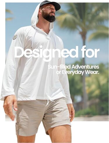 Sun Hoodie – Unisex Lightweight Ultra Soft UPF 50+ Long Sleeve Shirt – Beach, Pool, Travel & Outdoor Use in Saudi Arabia