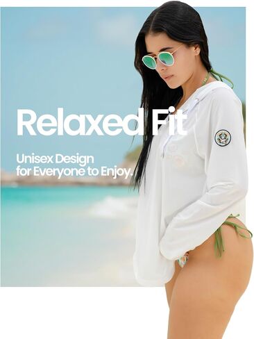 Sun Hoodie – Unisex Lightweight Ultra Soft UPF 50+ Long Sleeve Shirt – Beach, Pool, Travel & Outdoor Use in Saudi Arabia