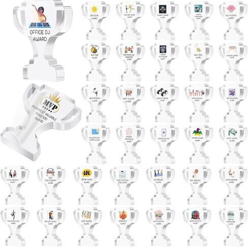 36 Pcs Employee Appreciation Award Trophy Bulk Acrylic Funny Coworker Appreciation Award Funny Clear Reward Medallion Small Thank You Gifts for Office Decorations Team Work Merit in Saudi Arabia