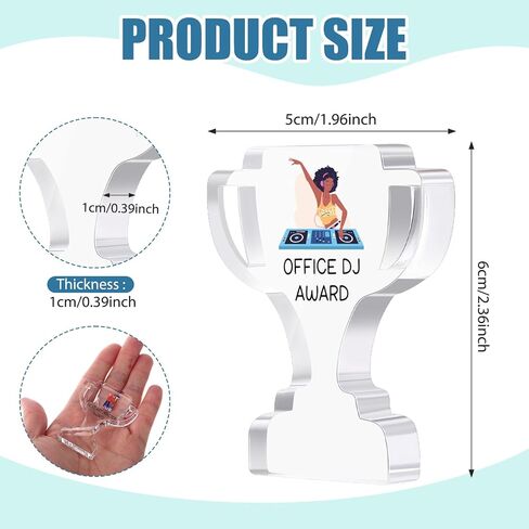36 Pcs Employee Appreciation Award Trophy Bulk Acrylic Funny Coworker Appreciation Award Funny Clear Reward Medallion Small Thank You Gifts for Office Decorations Team Work Merit in Saudi Arabia