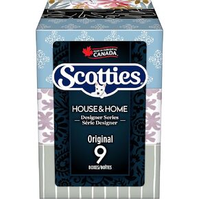 Scotties Original Facial Sissite ، Hypoallergenic وأخصائي الأمراض الجلدية المعتمدة ، 2 صناديق ، 9 صناديق ، 126 أنسجة لكل صندوق in Kuwait